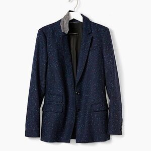 Banana Republic New Tweed Wool Blazer Size 4 Tailored Equestrian Preppy